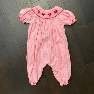 Smocked Heart Romper